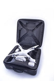 Inspak EVA hardshell backpack case, open with black foam insert and white drone inside