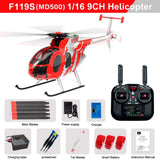 YUXIANG F119S MD500 RC Helicopter 9CH GPS Optical Flow Altitude Hold 3 Battery