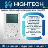 iPod Classic 2nd Generation Battery Replacement Service | Model M8737 Repair Battery