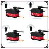 12KG Digital Servo Low Profile Full Metal Gear 4.8-7.4V for 1/10 1/8 RC Car DIY