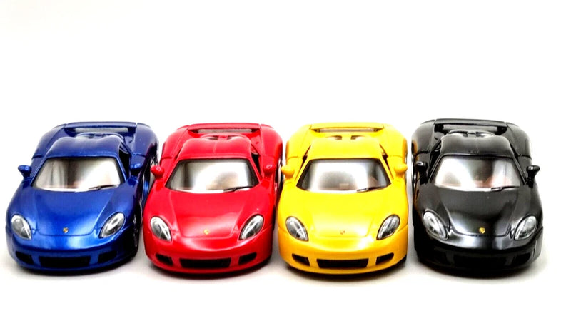 PORSCHE CARRERA GT 1:36 Diecast Scale Model Toy Pullback Go Power KINSMART NEW