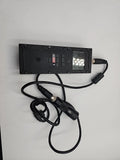 Black wireless POV helmet video camera module with attached cables
