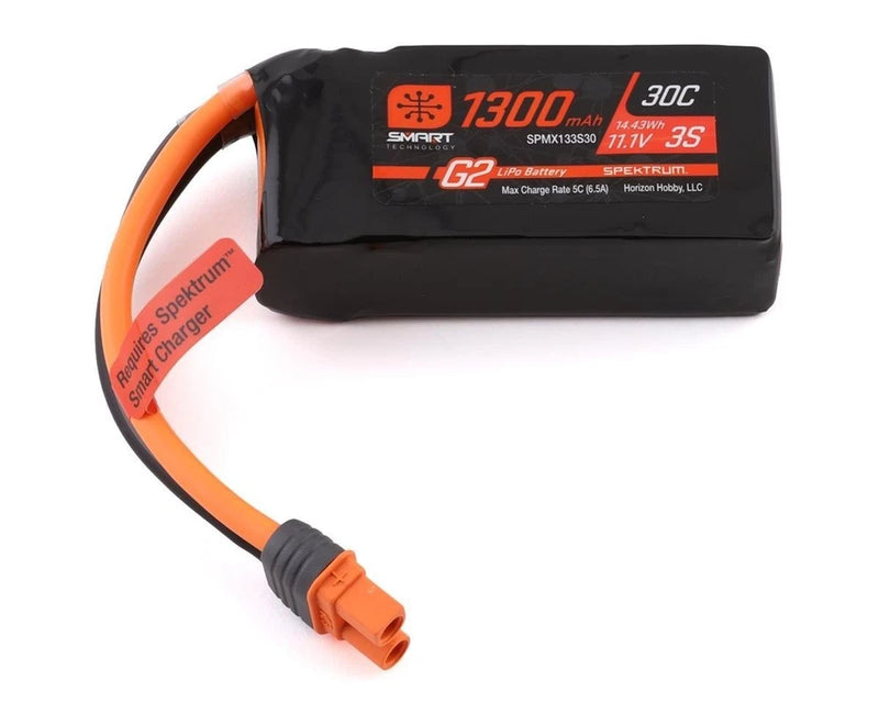 Spektrum RC 3S Smart G2 LiPo 30C Battery Pack w/IC3 Connector 11.1V/1300mAh Battery