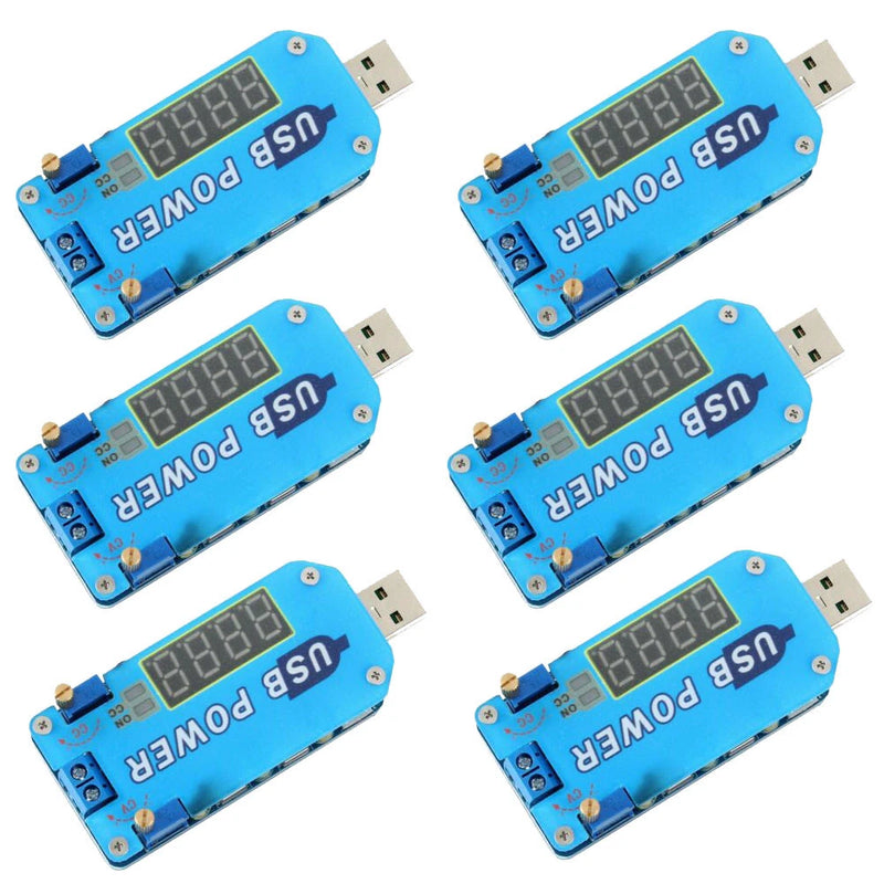 6xUSB DC5V to 3.3-24V 15W Adjustable Step Up&Down Boost Buck Power Supply Module