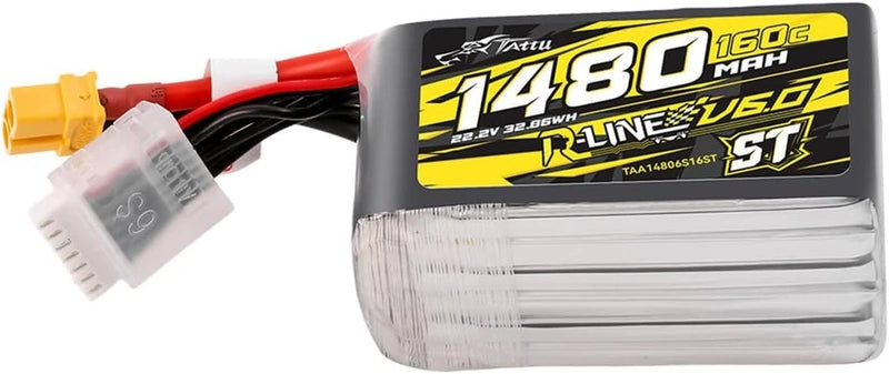 R Line Version 6.0 6S Lipo Battery 22.2V 160C 1480mAh Lipo Battery Pack