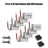 8x 3.7V 650mAh Lipo Battery w Charger For Syma X5C X5SC X5SW RC Drone Quadcopter