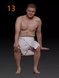 1/18 1/24 1/43 1/64 1/87 Miniatures Sitting Beach Man Scene Prop Figure For Car