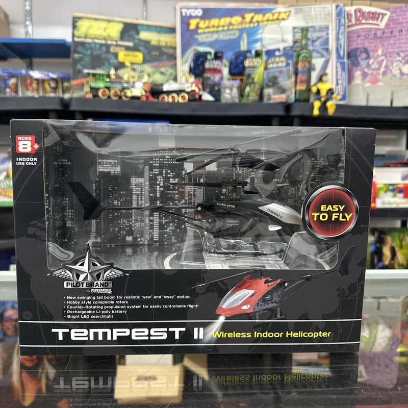 (PILOT BRAND) TEMPEST II (WIRELESS INDOOR HELICOPTER) 2014 Black & Silver NIB