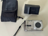 Panasonic LUMIX DMC-TZ3 7.2MP Digital Camera Silver 10x Zoom  Working CLEAN