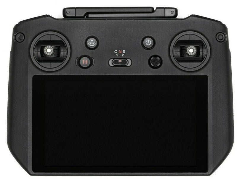 DJI RC Pro drone controller with dark screen, dual joysticks, and antennas