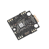 Drone ESC power control board with pin headers and circular mounting holes