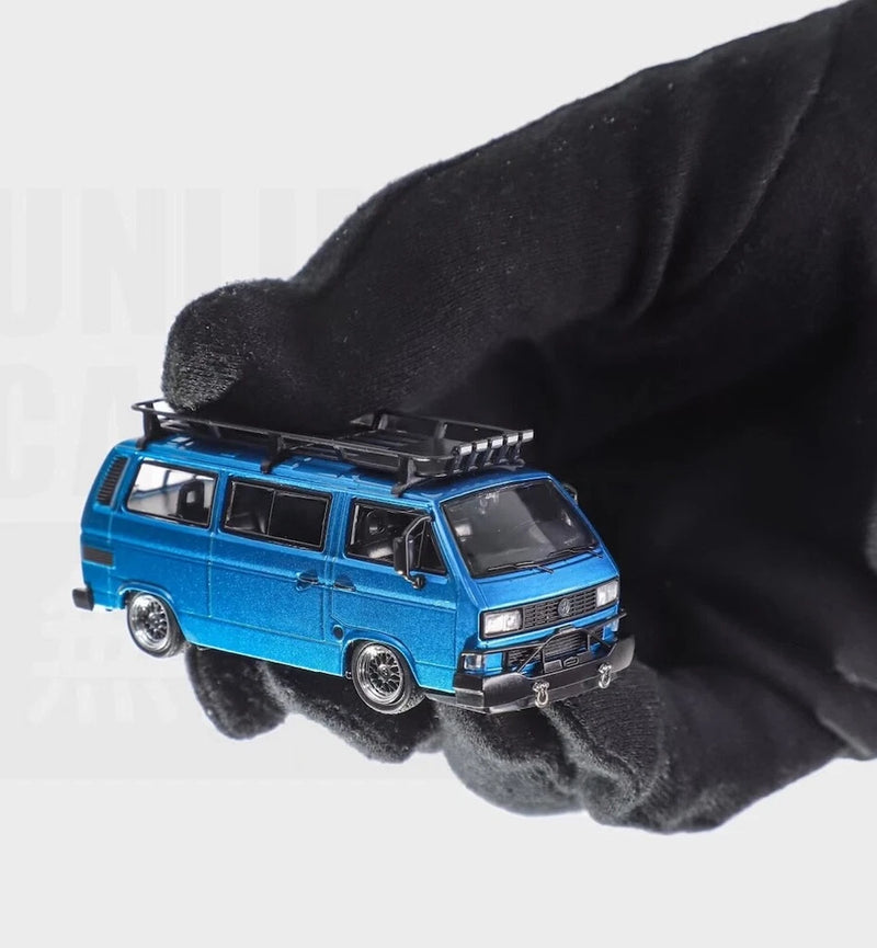 Mortal 1:64 Blue VW T3 Multi Van Camper Sports Model Diecast Metal Car BN