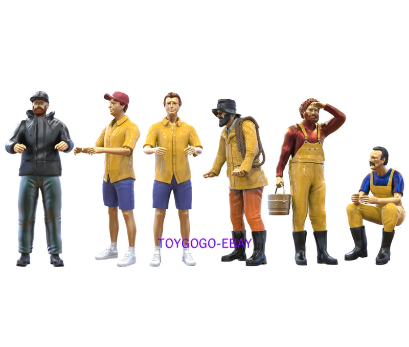 1/87 1/64 1/43 HO S SCALE Seaside Ship Diorama - Fisherman Fishing Mini Figure