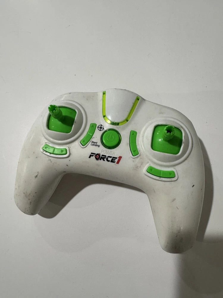 Force1 LED stunt drone remote controller with two green thumb grips