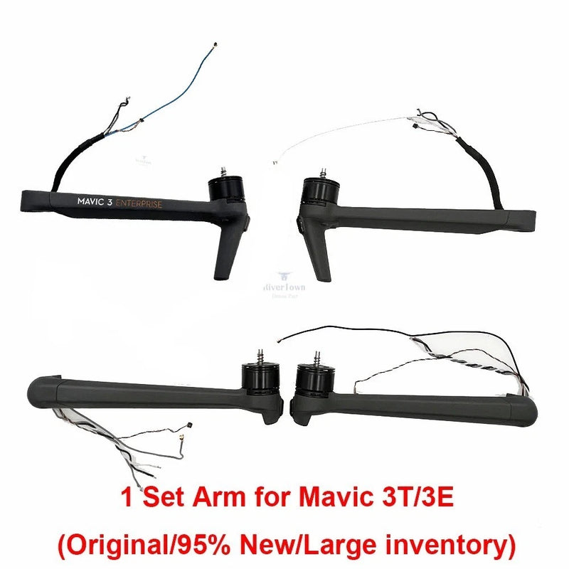 Drone motor arm set with black arms and motors for replacement, front and rear