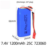 1¡Á 7.4V 1200mAh Lipo Battery for MJX X101 X102h V262 V333 V353 V666 V912 V913 RC Battery