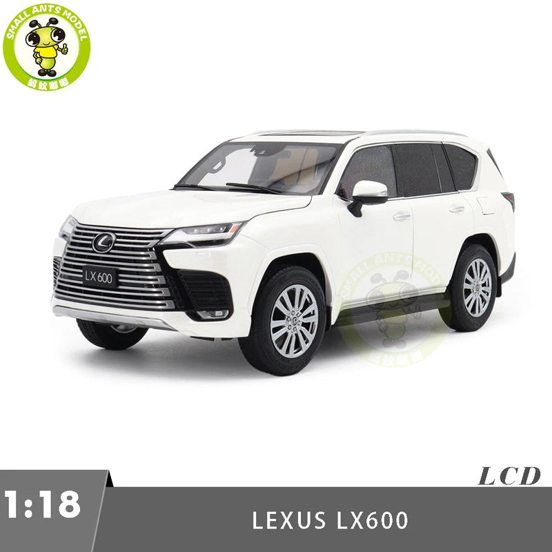 1/18 LCD Toyota Lexus LX600 White Diecast Model Toy Car