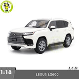 1/18 LCD Toyota Lexus LX600 White Diecast Model Toy Car