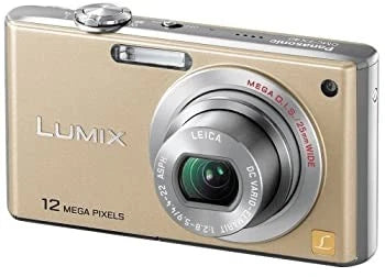 Panasonic Lumix FX40 Digital Camera Gold 12MP 5x Zoom From Japan