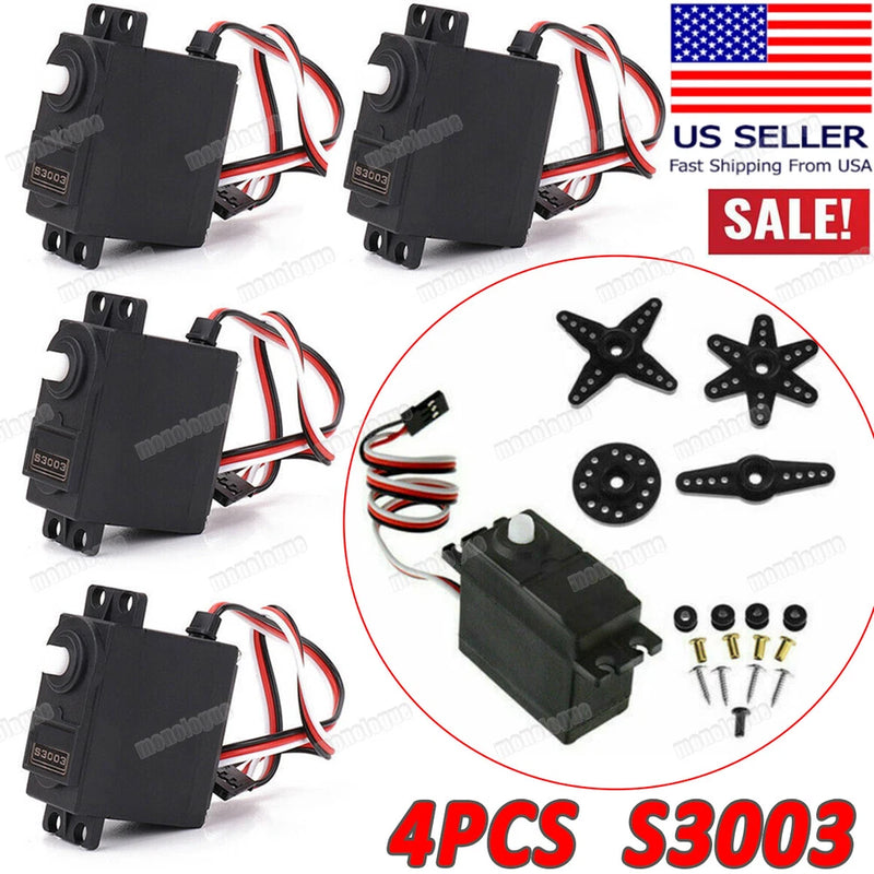 4PCS S3003 Standard High Torque Servo for Futaba RC Car Plane Helicopter Boat US