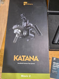 PolarPro KATANA handheld camera tray system for DJI Mavic 2, shown in packaging