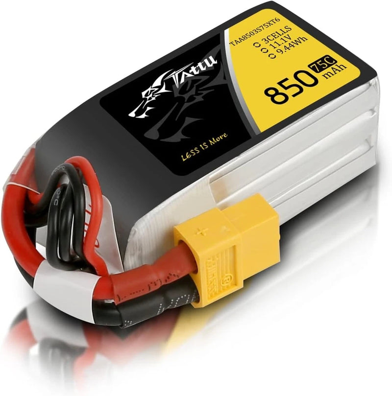 850mAh 11.1V 75C 3S LiPo Battery Pack with XT60 Plug for Multirotor FPV 150 180 Battery
