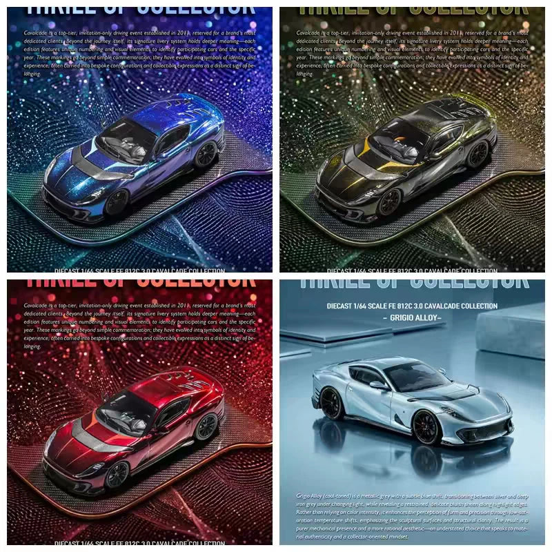 TOC 1/64 Scale 812C Cruise Series Starry Sky Color Diecast Alloy Model Car Gifts