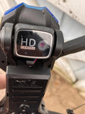 Foldable drone camera module with HD label and lens, front view