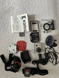 FULL HD SILVER ACTION CAM CAMERA 1080P, WATERPROOF HOUSING + MOUNTS, CSACW100