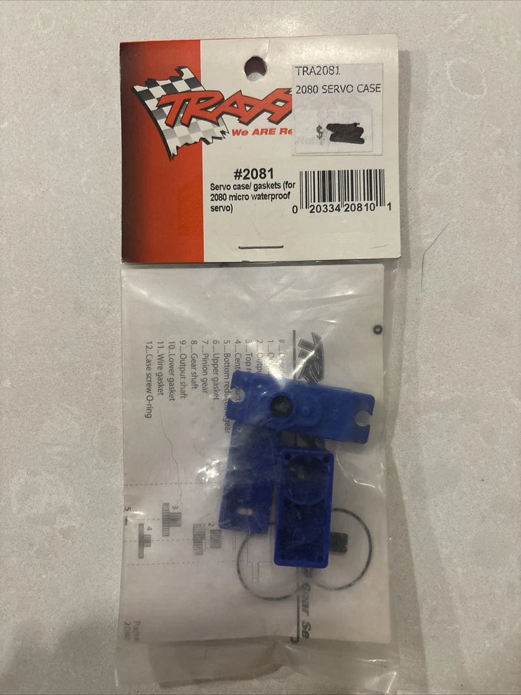 TRAXXAS 2081 SERVO CASE + GASKETS FOR TRAXXAS MICRO 2080 SERVO TRA2081 VINTAGE