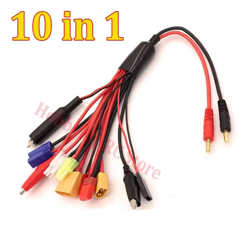 10 in 1 Cable Adapter XT60 XT90 T Plug EC5 JST JR FUTABA Charging Plug FPV