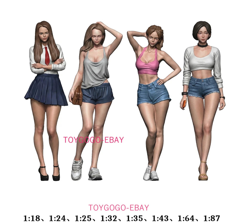 1/87 1/64 1/43 TOY figure sexy Trendy Fashion Model Girls for Street Diorama