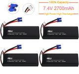 4¡Á 7.4V 2700mAh Lipo Battery for Hubsan H501S H501A H501M H501C X4 RC Quadcopter
