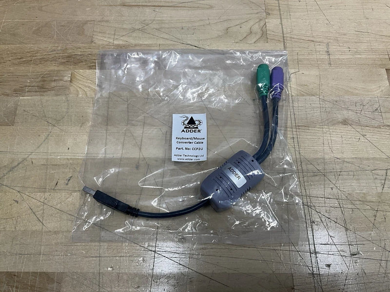ADDER CCP2U PS/2 Keyboard & Mouse to USB Input Adapter M-F KVM Converter Cable