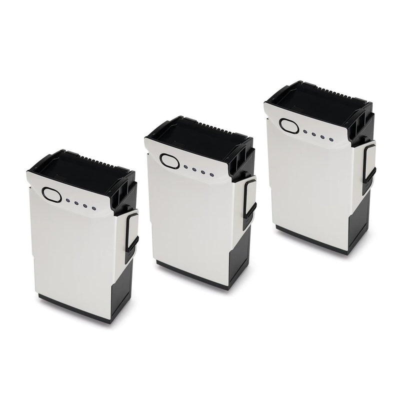 Drone battery skin seals, white covers with black connector tops, set of three