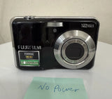 FUJIFILM FinePix AV100 12.2MP Compact Digital Camera Black For Parts NO POWER