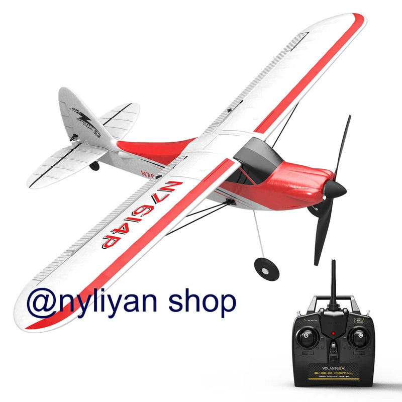 VOLANTEX 2.4GHz 4CH Red Sport Cub Fighter 500mm RC Plane 6 Axis Aerobatic Glider