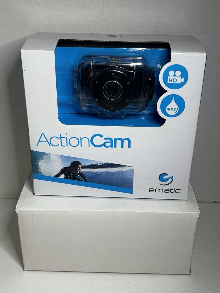 Ematic 720p Action Cam With Water Proof Case. New Opened Box. Never Used