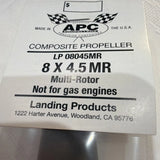 New Eight (8)  APC LP08045MR 8 x 4.5MR Composite Multi-Rotor Propeller Gray Elec Propeller
