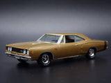 1968 68 DODGE CORONET RT GOLD 1:64 SCALE COLLECTIBLE DIORAMA DIECAST MODEL CAR
