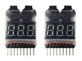 Apex RC Products 1-8 Cell Lipo Battery Voltage Checker +  Alarm - 2 Pack #1655 Battery