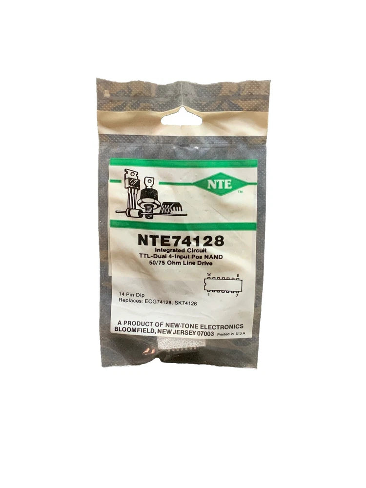 NTE74128 IC TTL Dual 4 Input Positive NAND 50/75 Ohm Line Drive DIP14 ECG74128