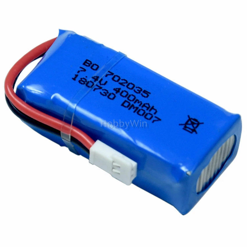 7.4V 2S 400mAh 20C LiPO Battery with XH2.54 plug for DM007 RC mini Drone vehicle