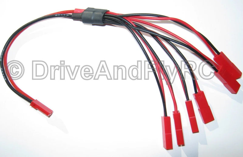 6X Parallel  JST Lipo Charger Plug Use with 120SR Celectra Charger B6 Blade 120 Battery