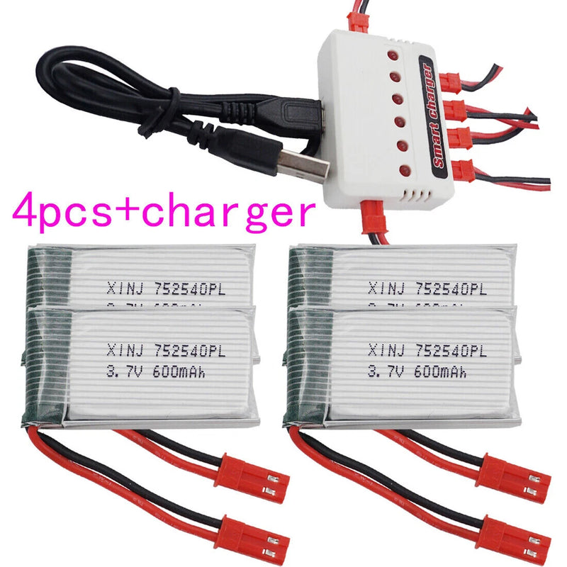 3.7V 600mAh 752540 25c Battery for X5S X5SW X5HW X5HC X5UW RC Quadcopter Drone