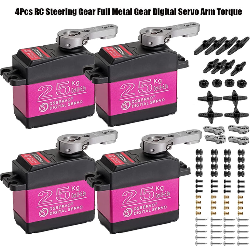2x 25kg Metal Steering Digital Servo High Torque DS3225mg For Rc Car Waterproof