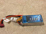 Gens Ace 3S 11.1V 1300mAh 45C RC LiPo battery pack with Deans plug