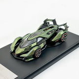 LMF 1/64 Scale Lamborghini V12 Vision GT Green Diecast Car Model Toy Gift
