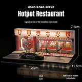 Diorama 1/64 Car Garage Model City Street View Background Display Scene Model