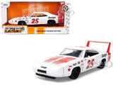 1969 DODGE CHARGER DAYTONA #25 WHITE 1/24 DIECAST MODEL CAR BY JADA 36608